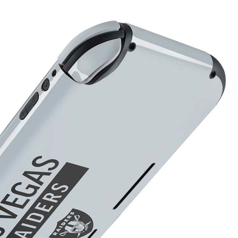 NFL Las Vegas Raiders Silver Performance Series Nintendo Switch Lite Skin